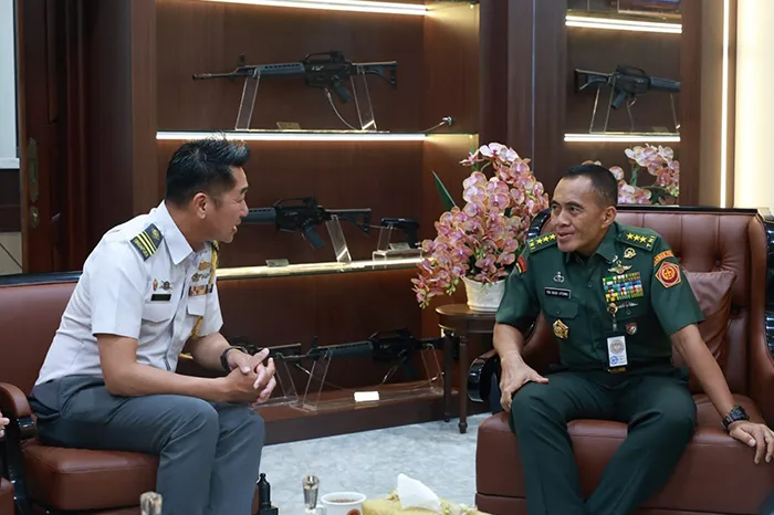 防长Sjafrie接见新加坡国防参赞Gan Chee Weng Melvin临近任期结束